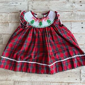 Plaid Red and Green Kids Formal Dress